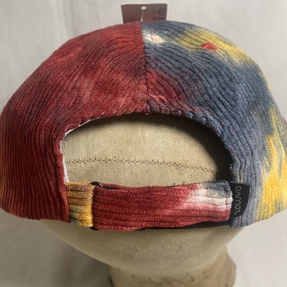 hippie corduroy tie dye maroon hat unisex adjustable adult winter boho lagen new - Picture 5 of 8
